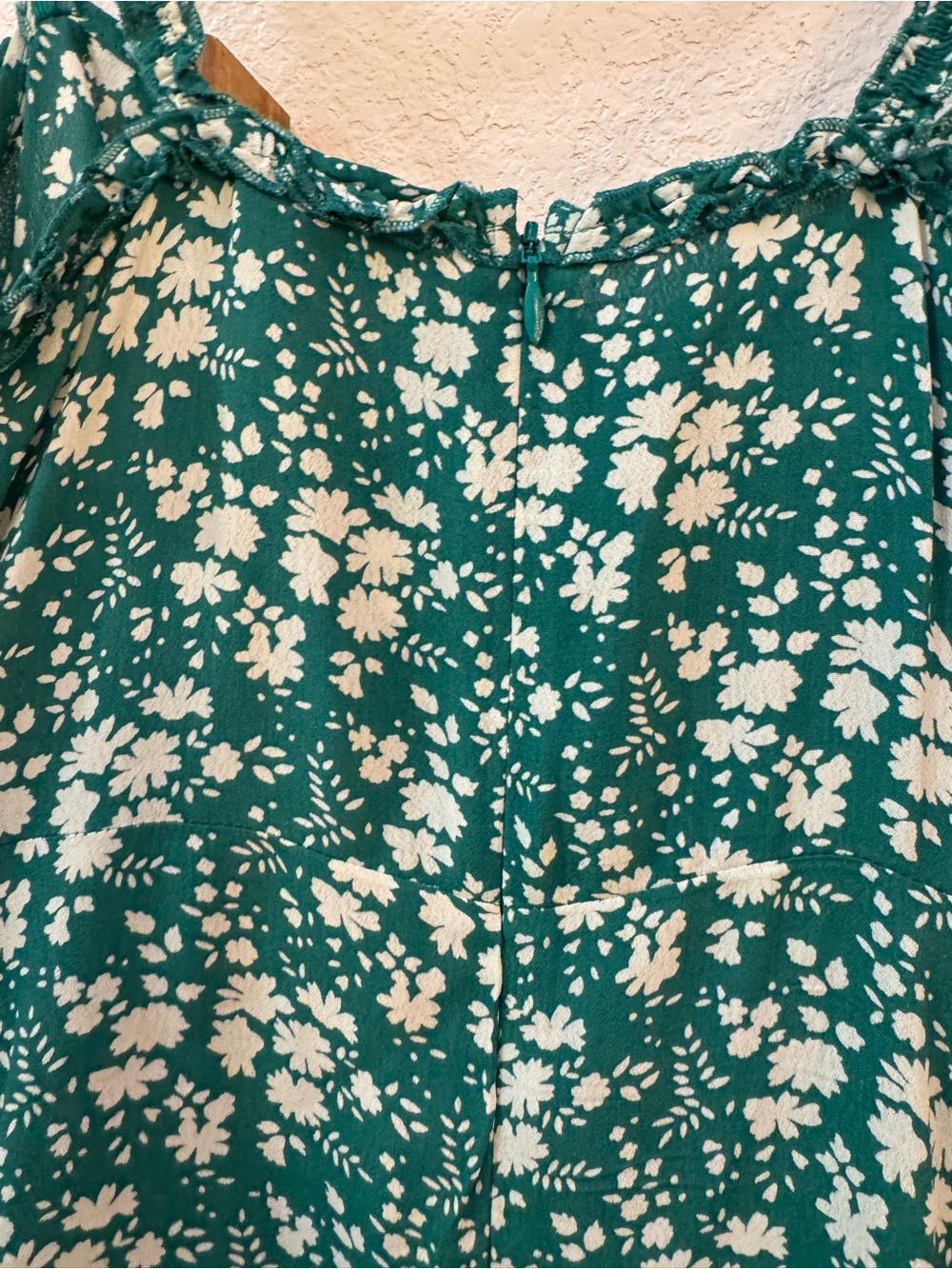 For Love and Lemons Zamira Green Floral Sundress with Sweetheart Neckline Ruffle - Picture 10 of 15